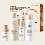Anua Rice Glow Skincare Routine Set Kit Completo de 4 Piezas